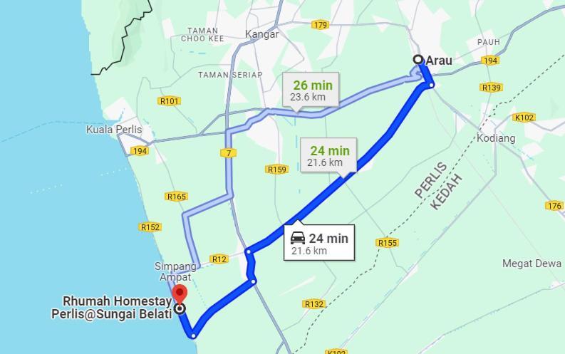 Rhumah Sungai Belati Vila Simpang Empat  Exterior foto